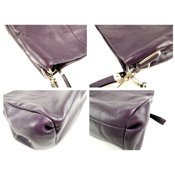 Coach Madison Phoebe Purple Leather Hobo Shoulder Bag 26224 - Picture 8 of 13